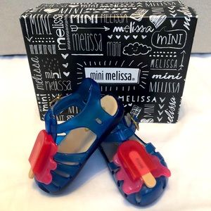 Mini Melissa Blue Aranha w/ Pink Popcicle